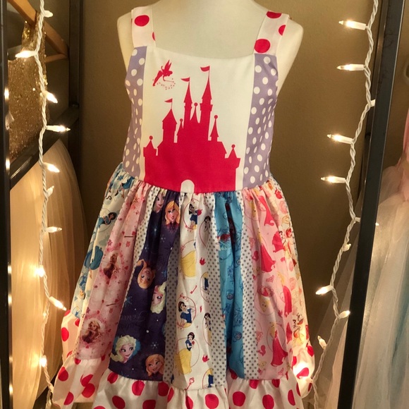 NWT Girls Disney Princess Castle Twirl Dress - Picture 6 of 8